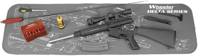 Wheeler Delta Series AR-15 Neoprene Maintenance Mat, Dark Gray, Absorbent, Non-Skid, 20x47 inches - View 2
