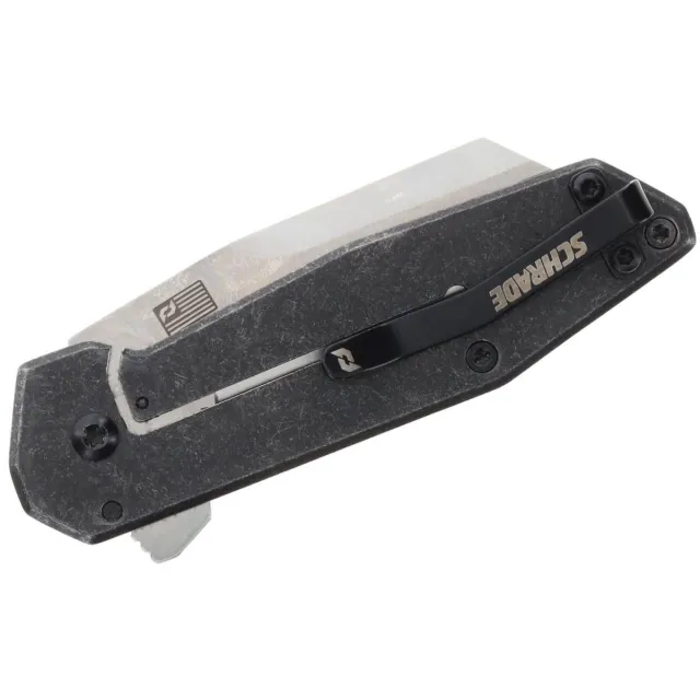 Schrade 1136251 Slyte 3" D2 Steel Folding Knife Dark Stonewash Handle - View 2