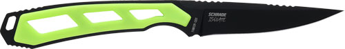 Schrade 1159295 Isolate Hunting Knife, 3-Inch AUS-10 Steel Blade, Full-Tang, Black/Green TPR Handle - View 2