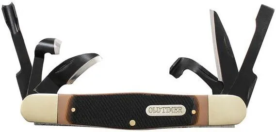 Old Timer 24OT Splinter Carvin' 6" Knife: High Carbon Stainless Steel, Heat-Treated Springs, Various Blades - View 2