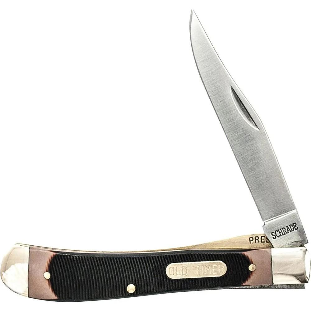 Old Timer 1179228 Trapper Lockblade Knife, 3-7/8 Inch High Carbon Steel Blade, Delrin Handle - View 2