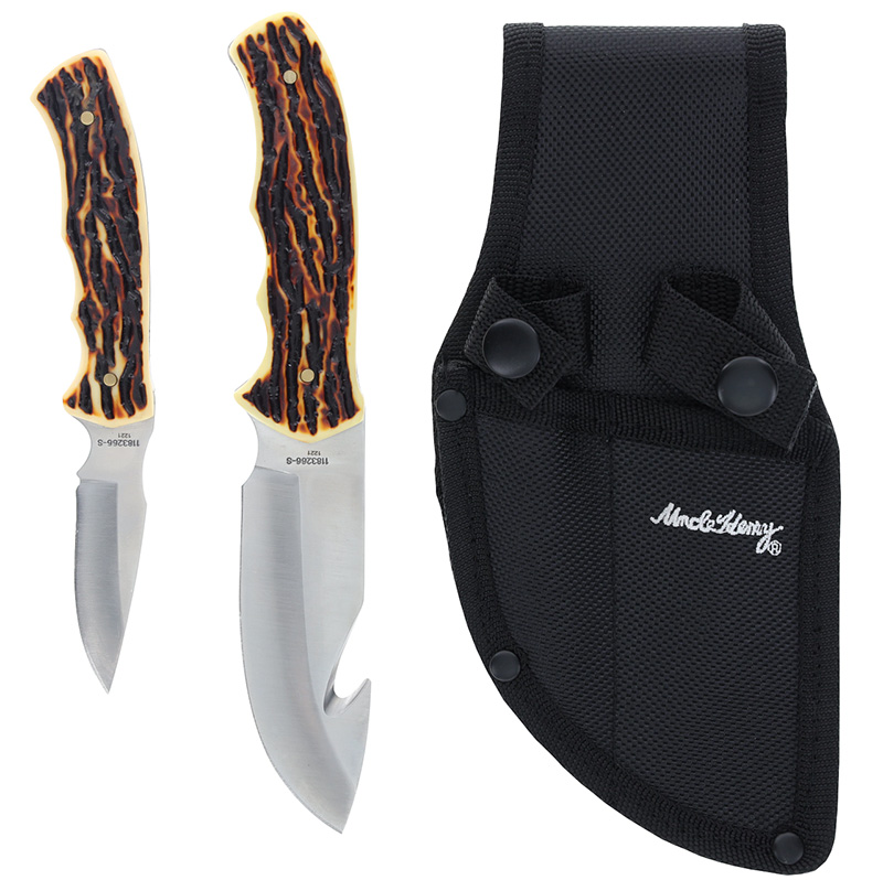 Uncle Henry 1183266 2-Piece Knife Set, Guthook & Skinner, Staglon Handle - View 2