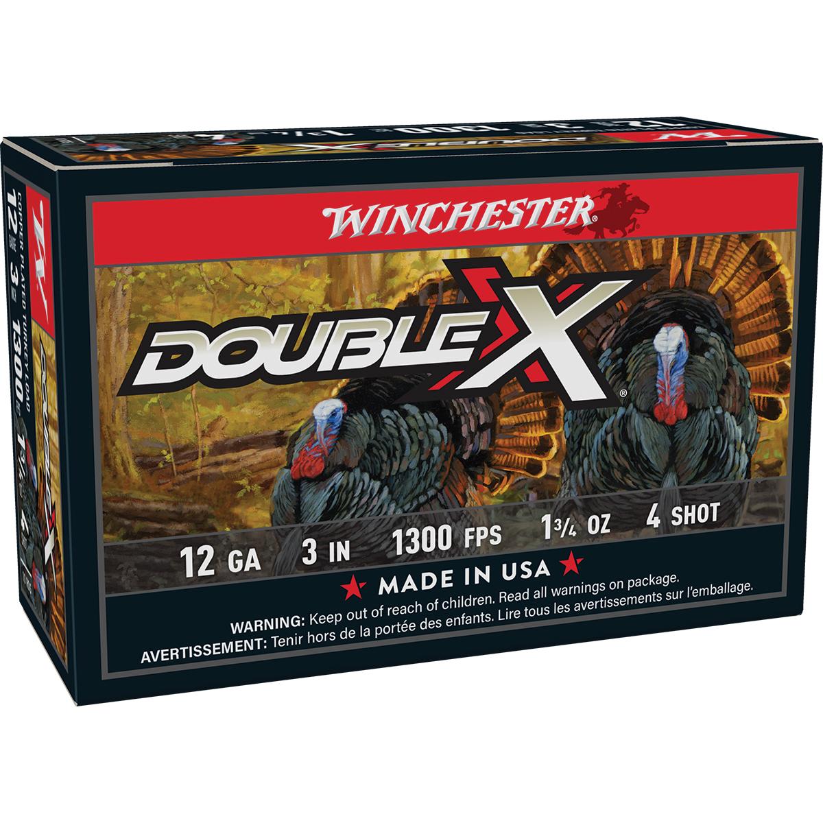 Winchester Ammo STH1234 Double X High Velocity Turkey 12 Gauge 3" 1 3/4 oz 1300 fps 4 Shot 10 Bx/10 Cs - View 2