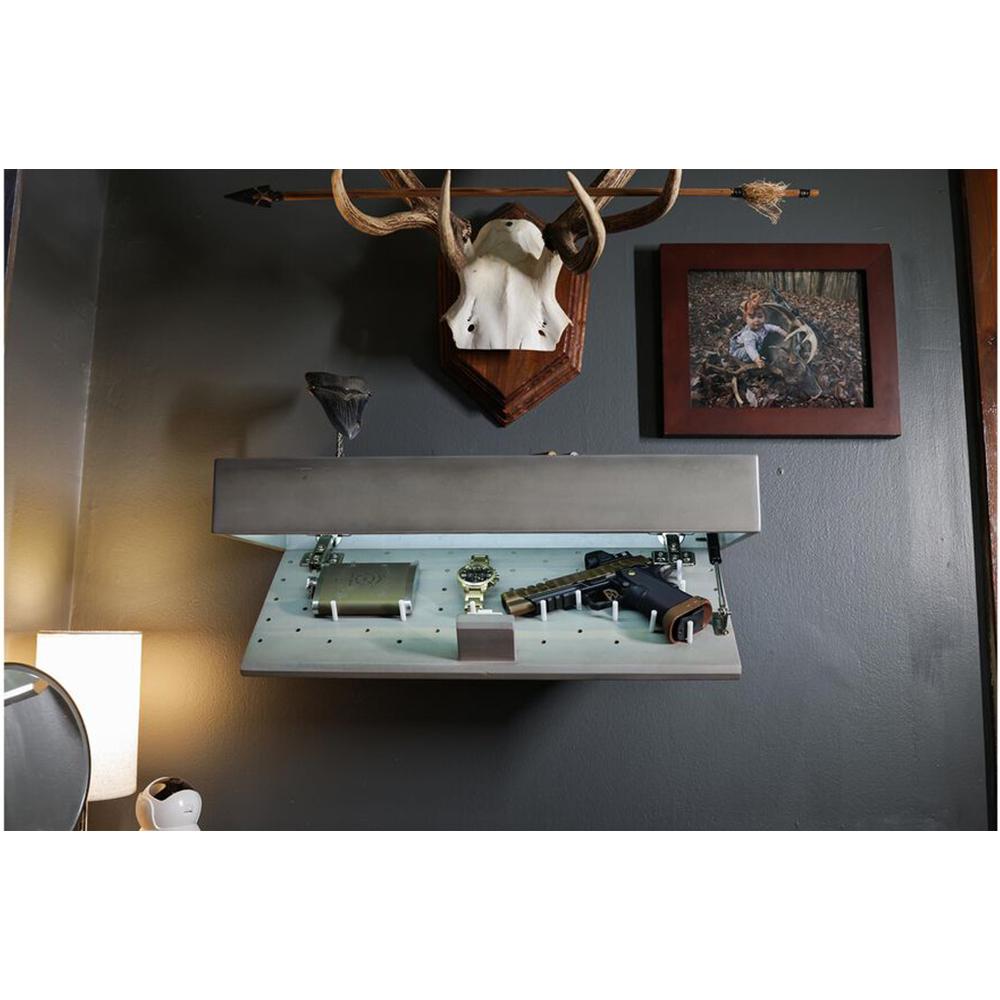 Lockdown 1207451 In Plain Sight Shelf Farmhouse 24" Natural Wood - View 2