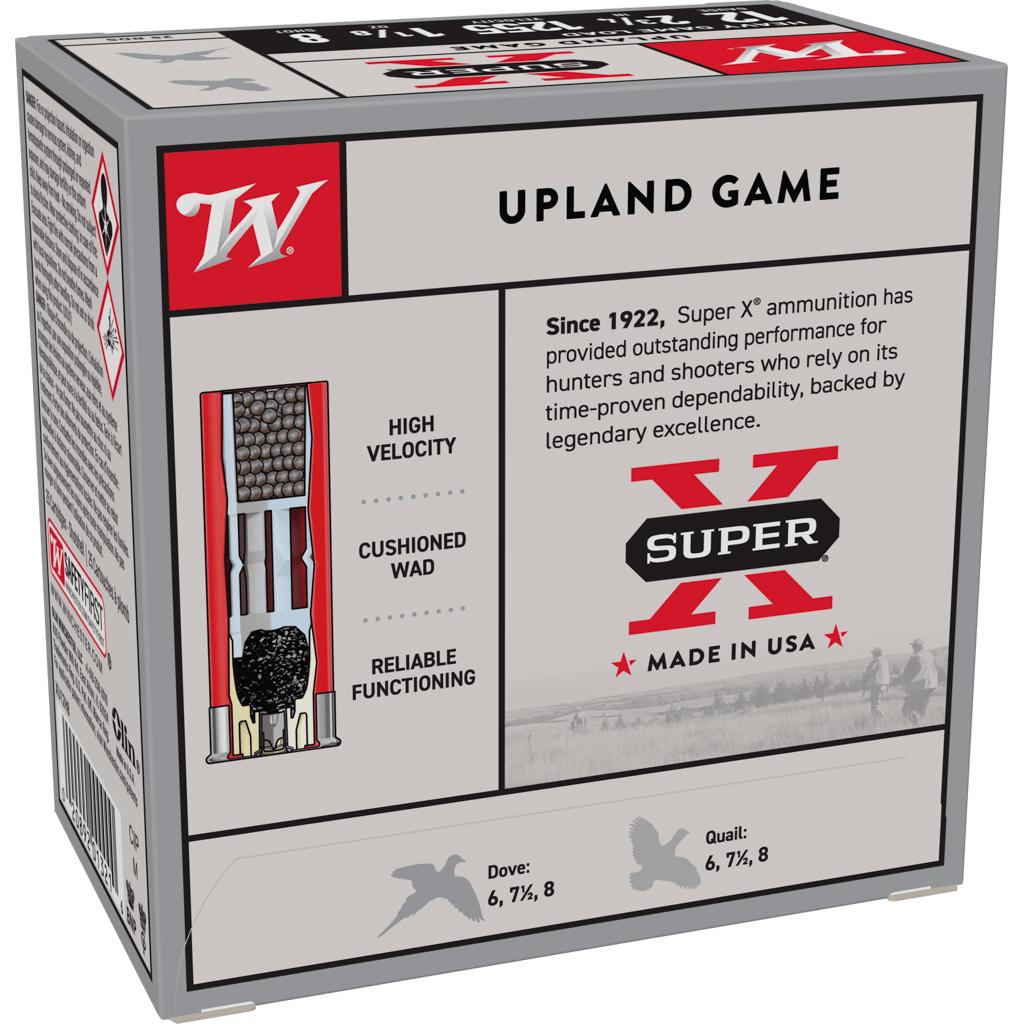 Winchester Ammo XU12H8 Super X Heavy Game Load 12 Gauge 2.75" 1 1/8 oz 1255 fps 8 Shot 25 Bx/10 Cs - View 2