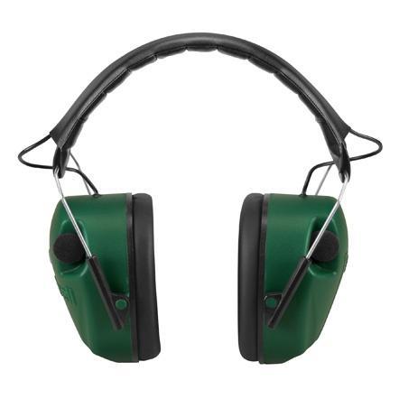Caldwell 497700 E-Max Low-Profile Electronic Earmuffs, Dual Microphone, 85 dB Cutoff, 25 dB Noise Reduction, AAA Battery Powered, Green/Black - View 2