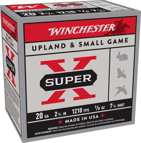 Winchester Super-X 20GA 2.75" 1210FPS 7/8OZ #7.5 250RD Case - View 2