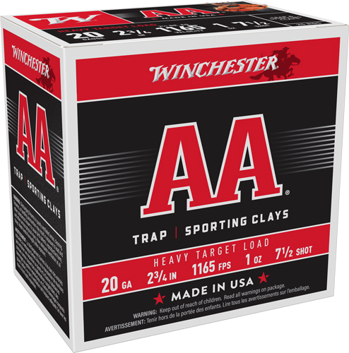 Winchester AA TRGT 20GA 2.75" 1165FPS 1OZ #7.5 250RD Shotgun Ammo - View 2
