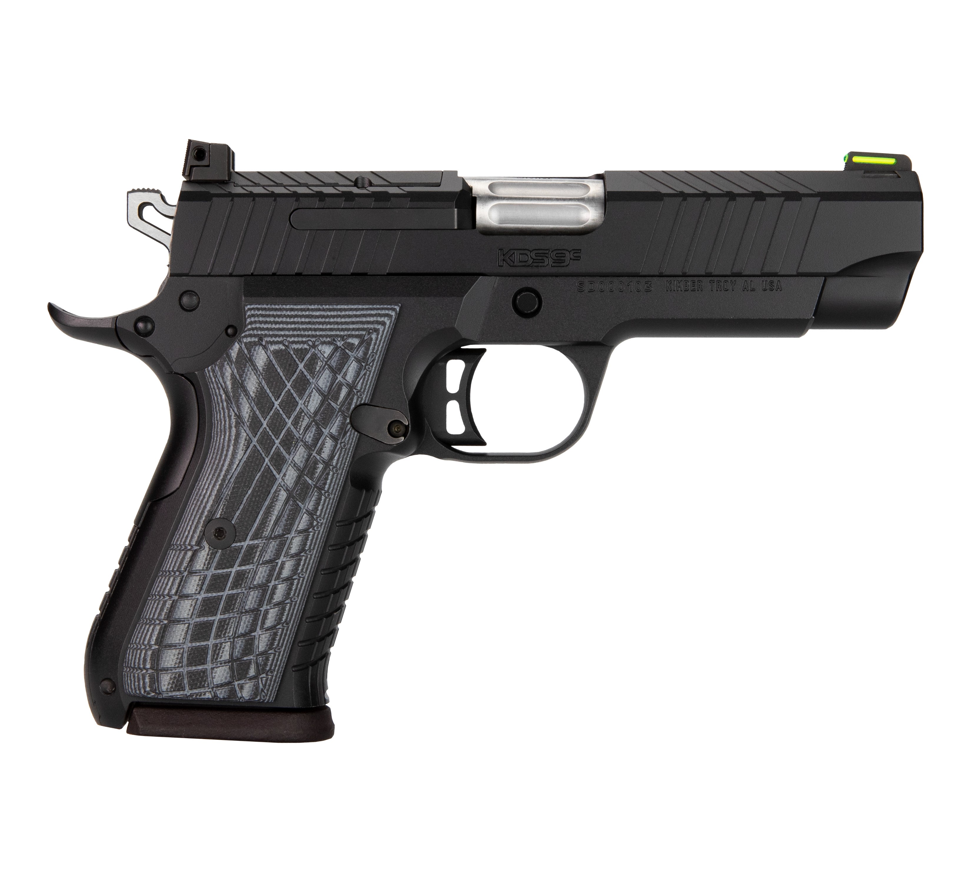 Kimber KDS9c 9mm 4" KimPro Optic-Ready, Green Fiber Optic Sight, G-10 Grips - View 2