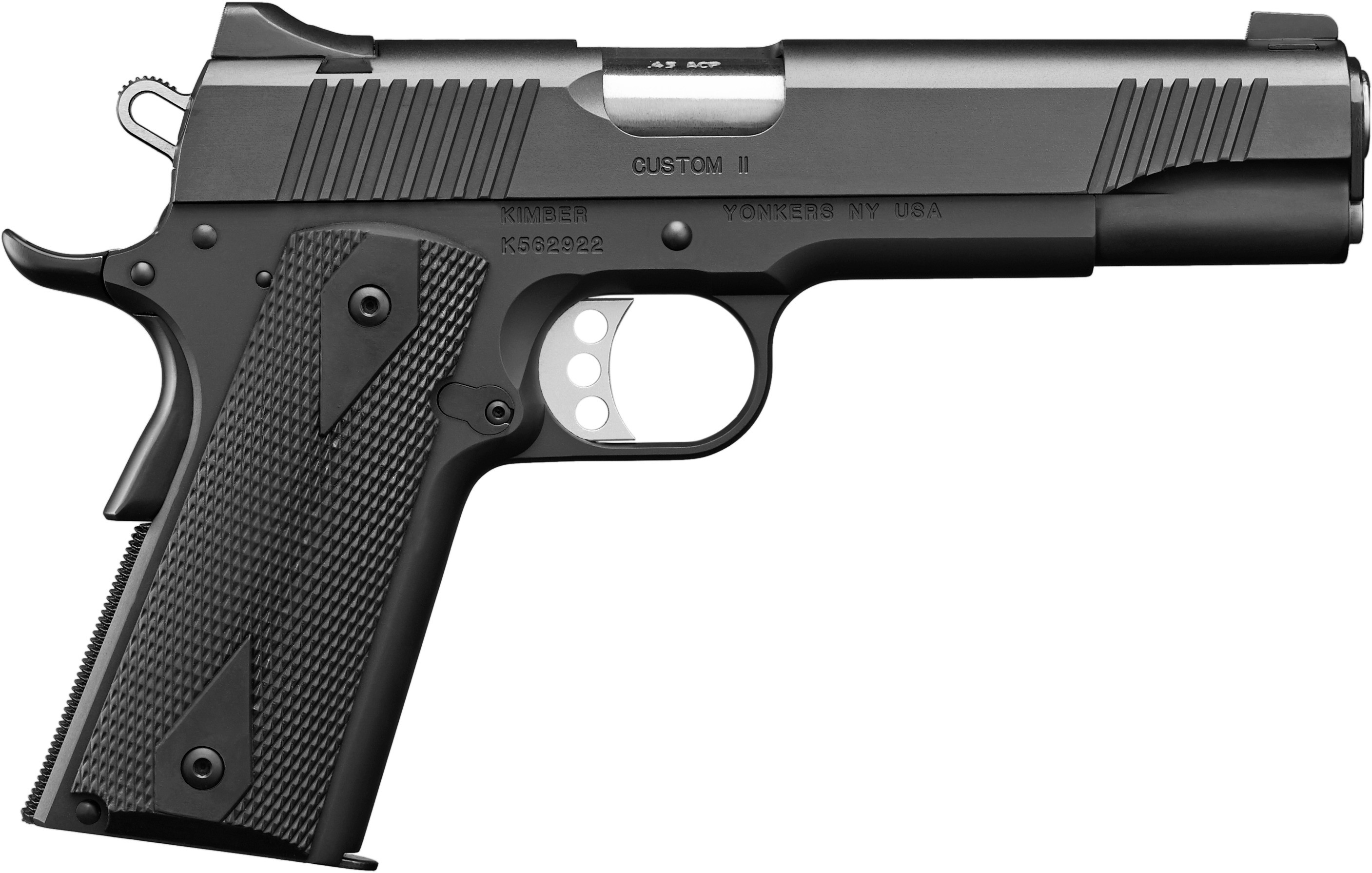 Kimber Custom II CA 45 ACP 5 in Matte Black 7 Round Steel Slide - View 2