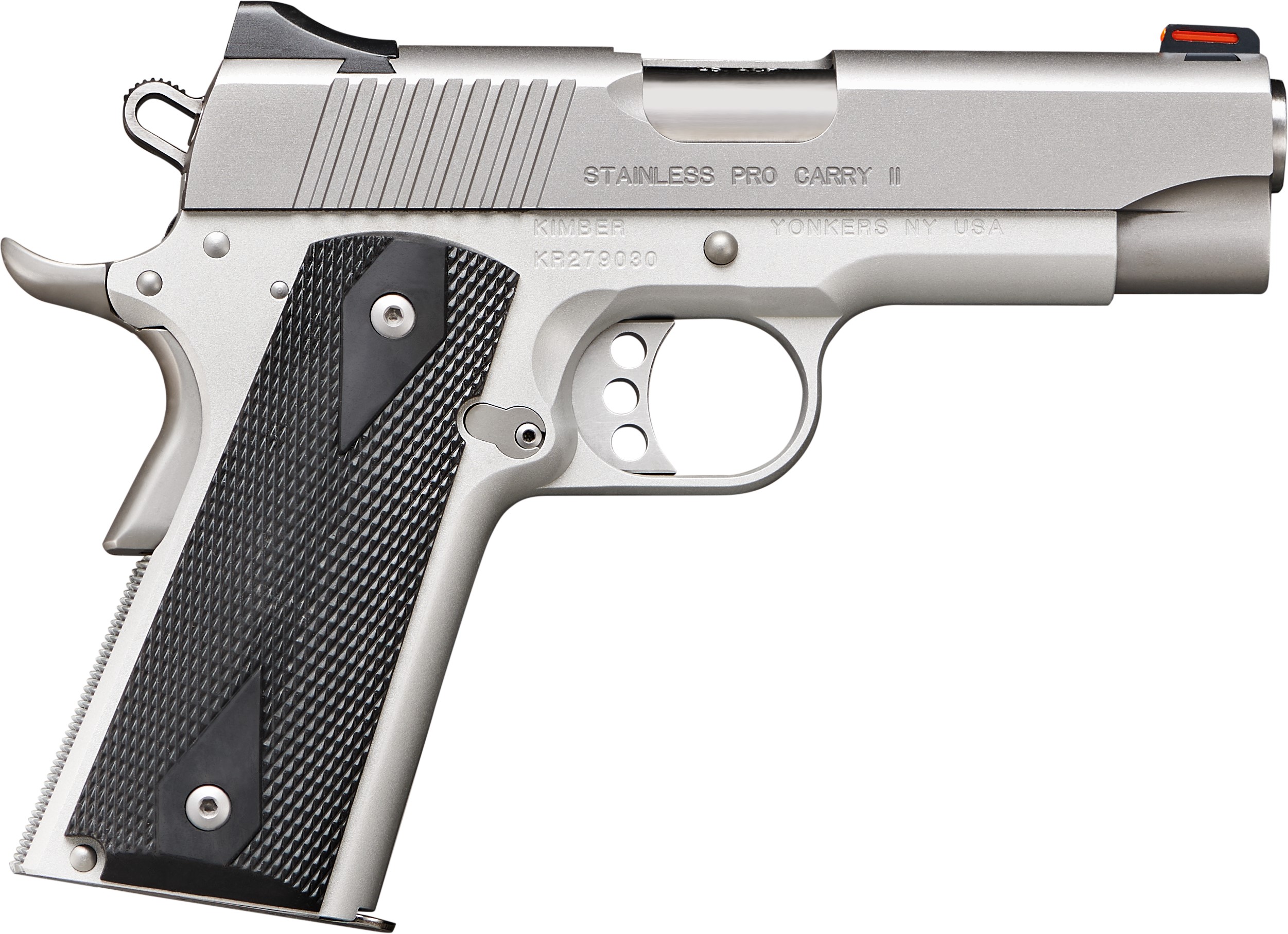 Kimber 3200052CA Stainless Pro Carry II .45 ACP 7+1 Red Fiber Optic - View 2