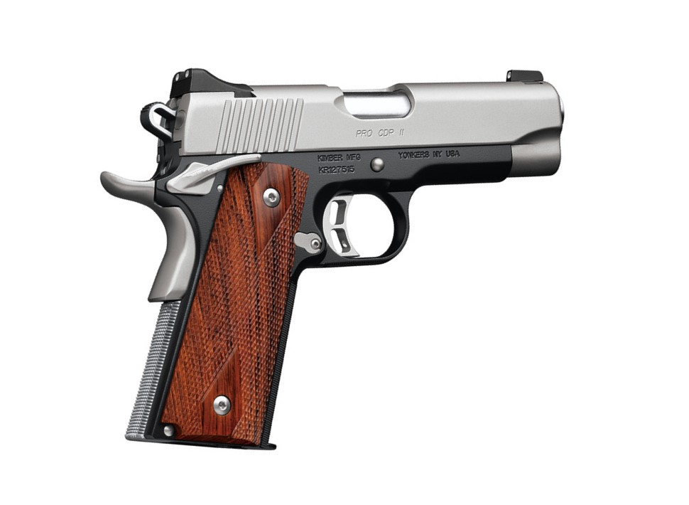 Kimber Pro CDP II 1911 Compact 45 ACP 4" Matte Black/Silver Rosewood Grips Tritium Sights 7Rnd CA Compliant 3200055CA - View 2