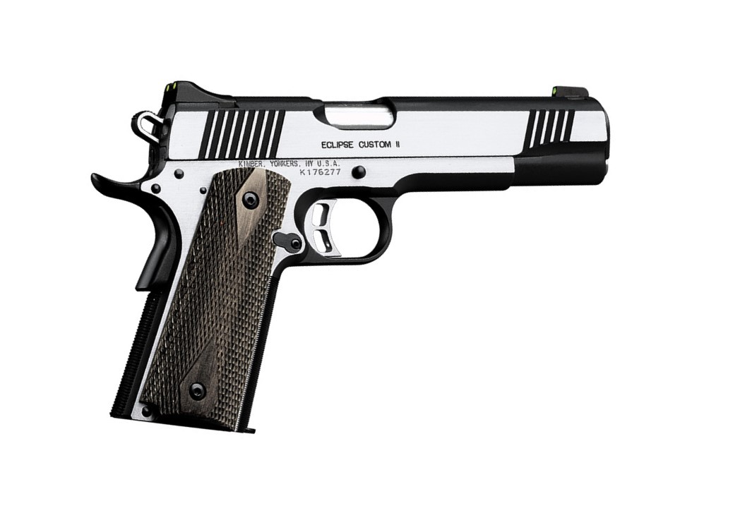 Kimber Eclipse Custom II 10MM 5" Barrel Stainless Steel 1911 Pistol - Gray/Black Grips, Tritium Sights, CA Compliant - View 2