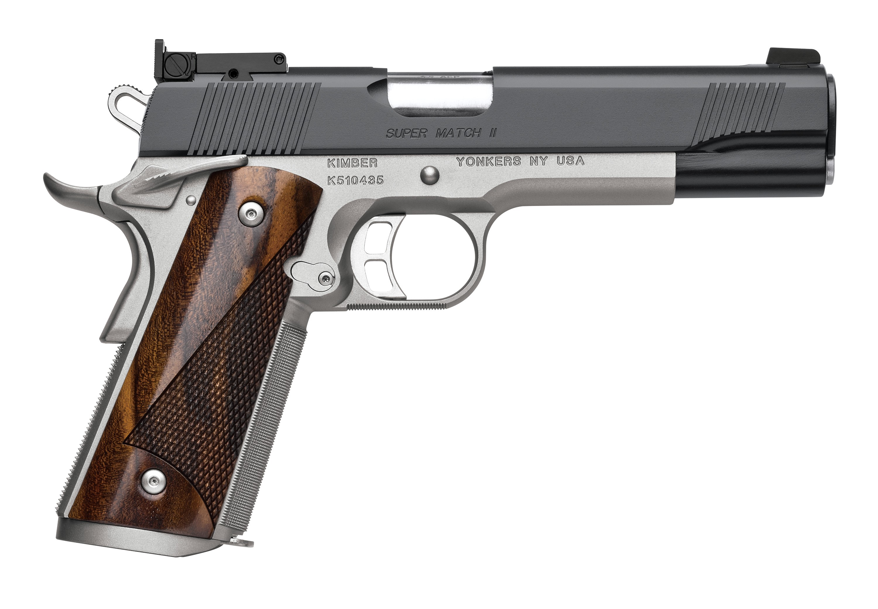Kimber 3200309 Super Match II .45ACP 5" Pistol 8rd Walnut Grips - View 2