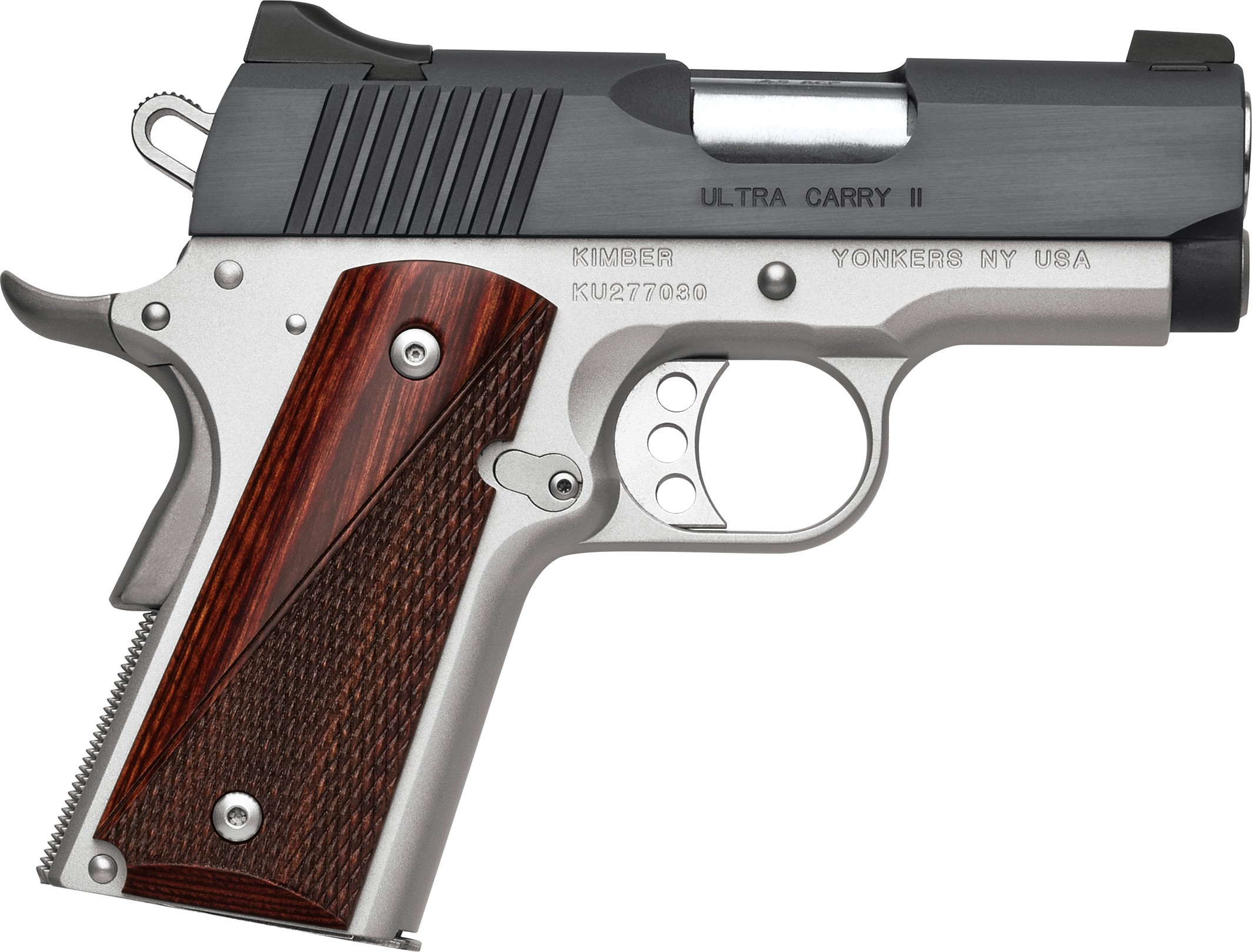 Kimber Ultra Carry II 45ACP Two-Tone Pistol Rosewood Grips 7rd 3in - View 2