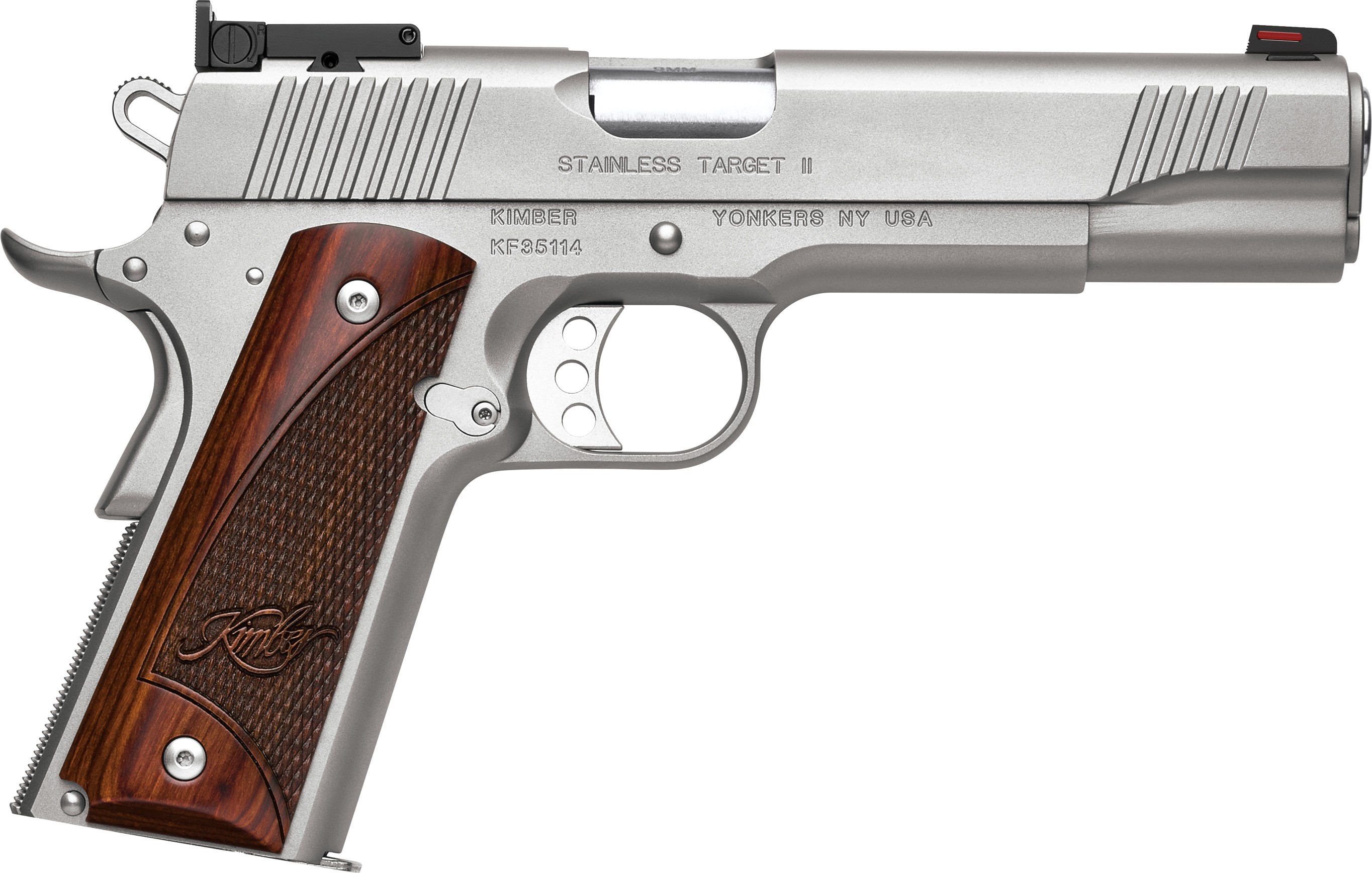 Kimber 3200326 Stainless Target II 9mm Pistol 5" Rosewood Grips 8rd - View 2