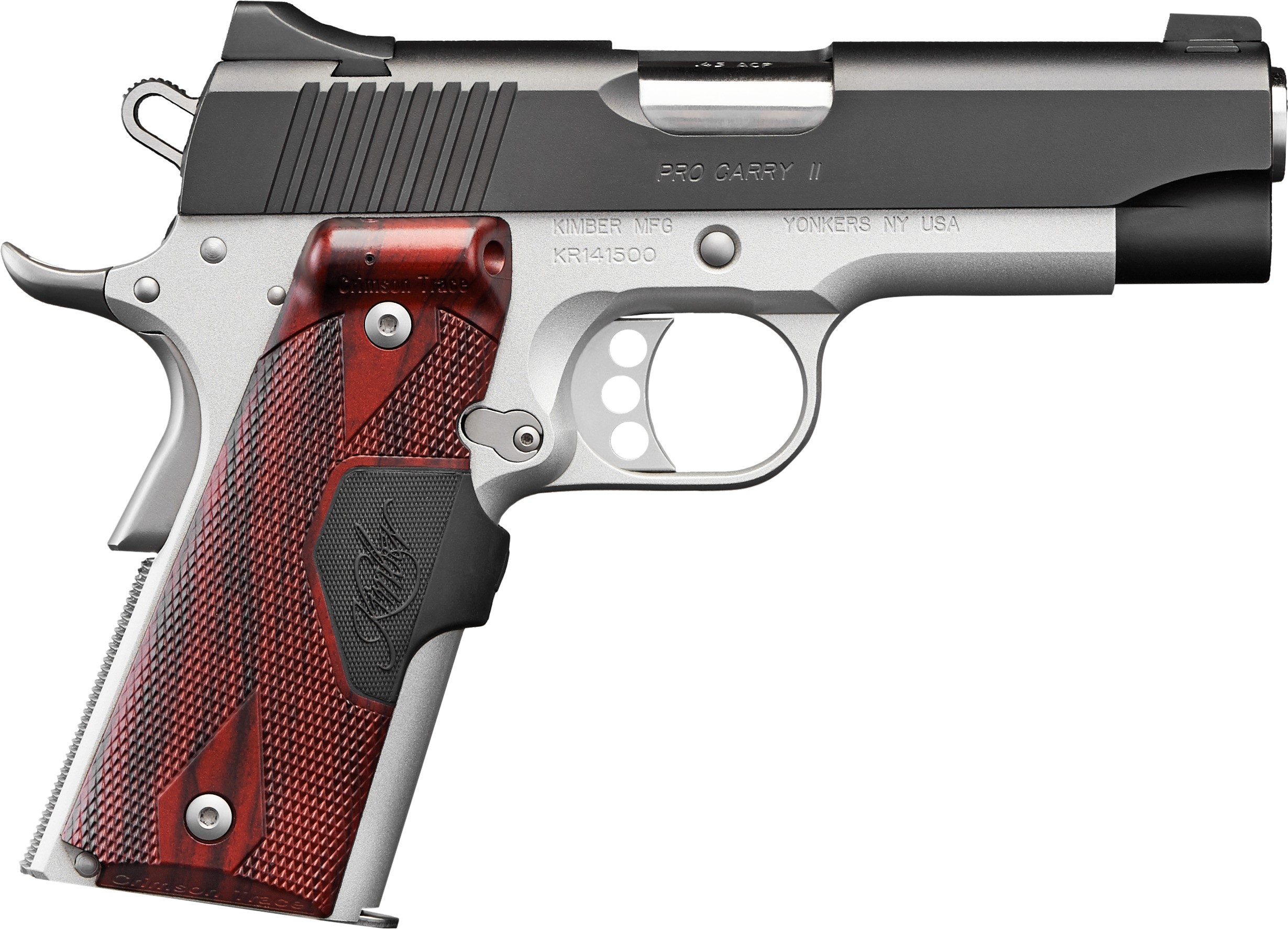 Kimber 3200389 Pro Carry II 9mm Pistol, 4" Two-Tone, Rosewood Laser Grips - View 2