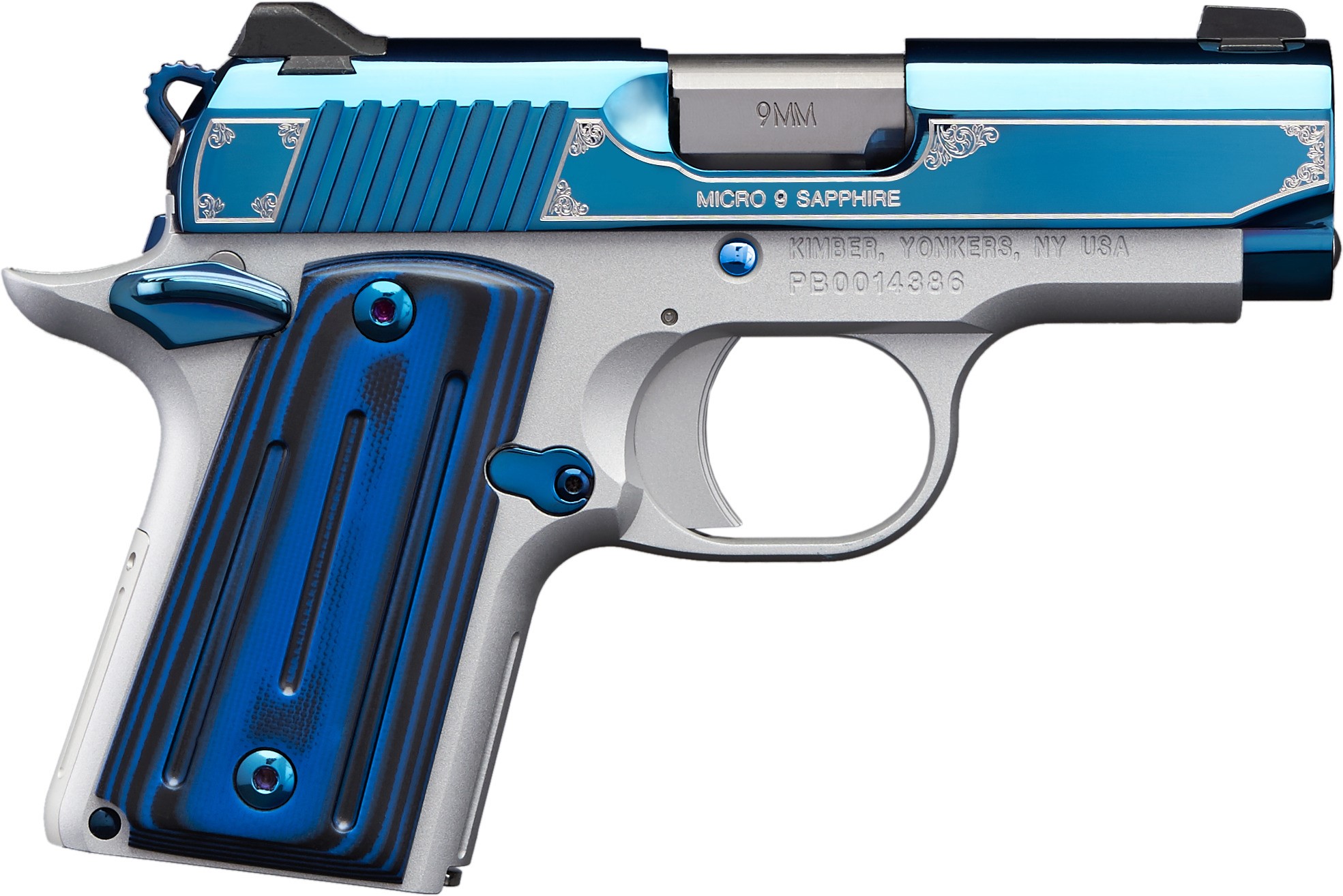 Kimber Micro Sapphire 9 7RD 2-Tone Pistol, Tritium Night Sights, 7rd Magazine - View 2