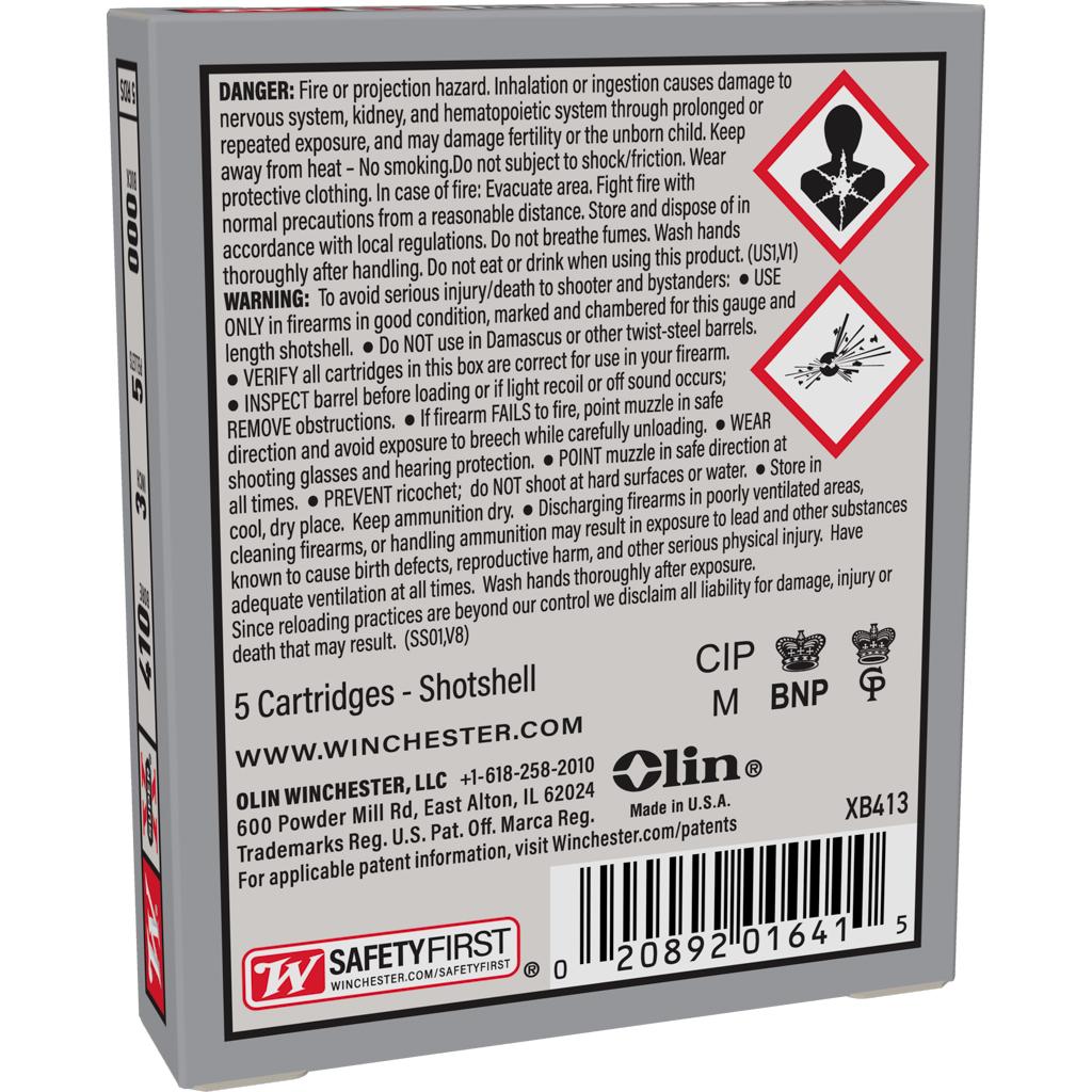 Winchester XB413 410 Gauge 3 in 000 Buck 5 Pellets 1135 fps - View 2