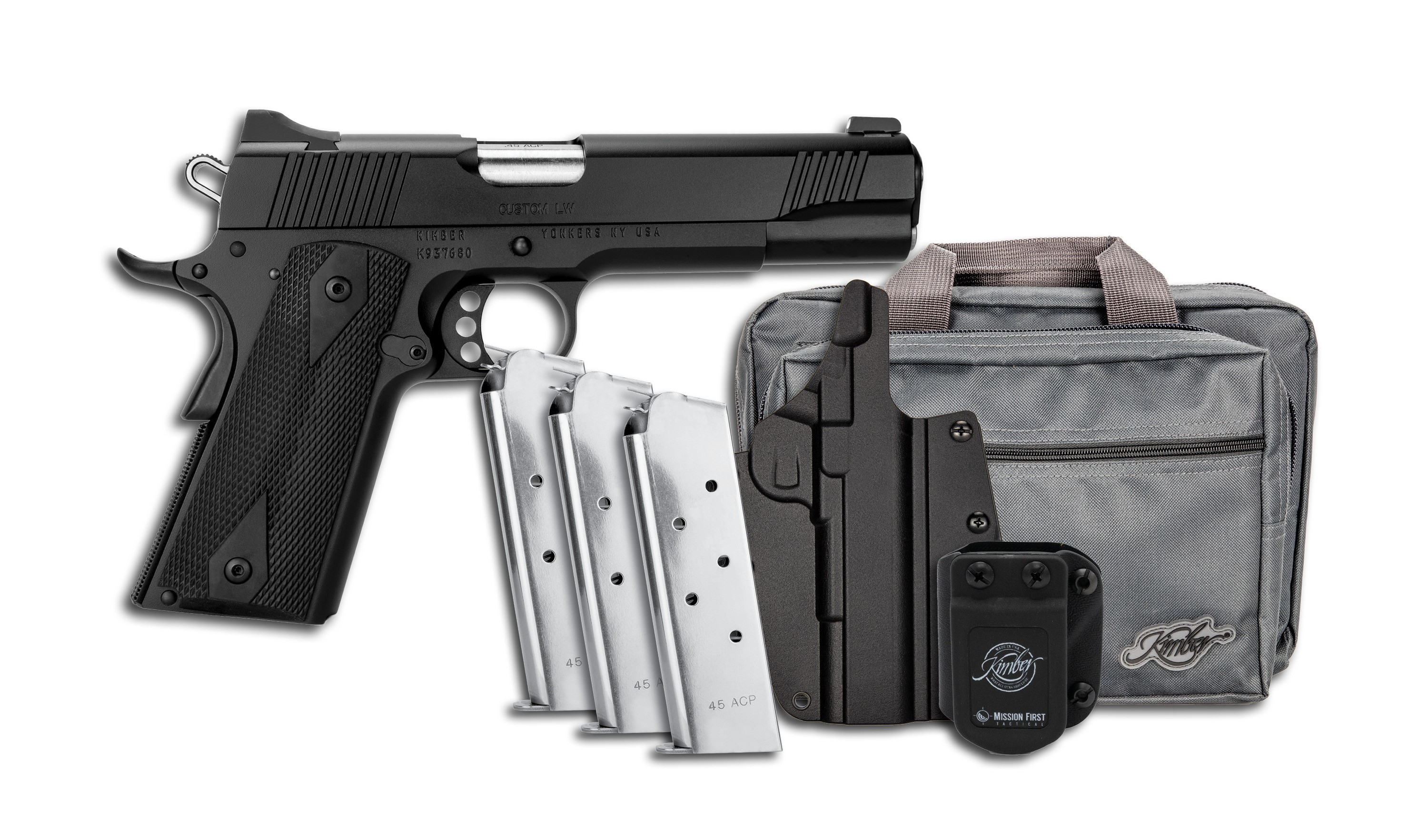 Kimber Mfg.inc 3700812 Custom LW Club Bundle 45ACP 7+1 5" Front... - View 2