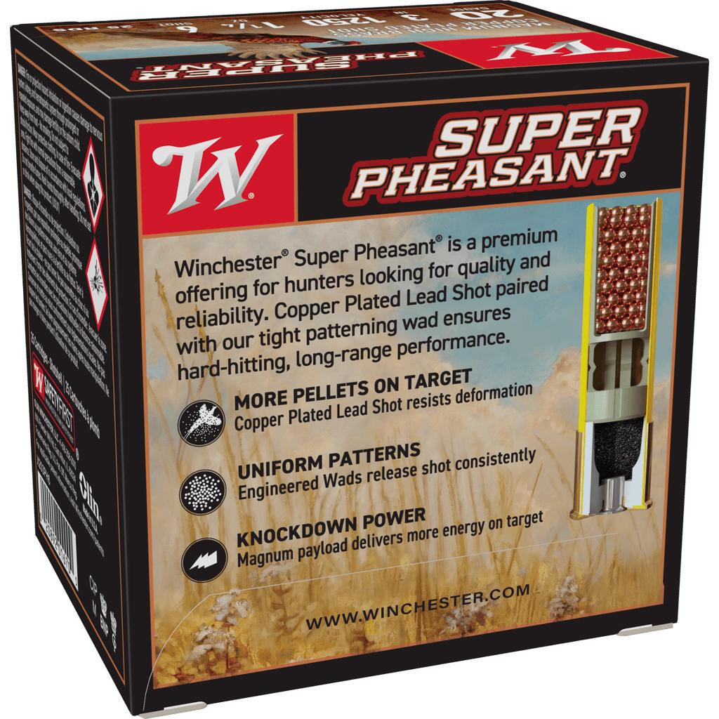 Winchester Ammo X203PH6 Super Pheasant Magnum High Brass 20 Gauge 3" 1 1/4 oz 1250 fps 6 Shot 25 Bx/10 Cs - View 2