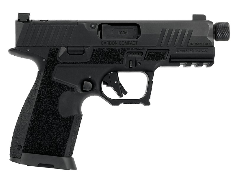 Kimber R7 Mako Carbon 9MM Compact Pistol: 4.42" Threaded Barrel, Optics Ready, TruGlo Night Sights, 15Rd, 2 Mags, Tactical - View 2