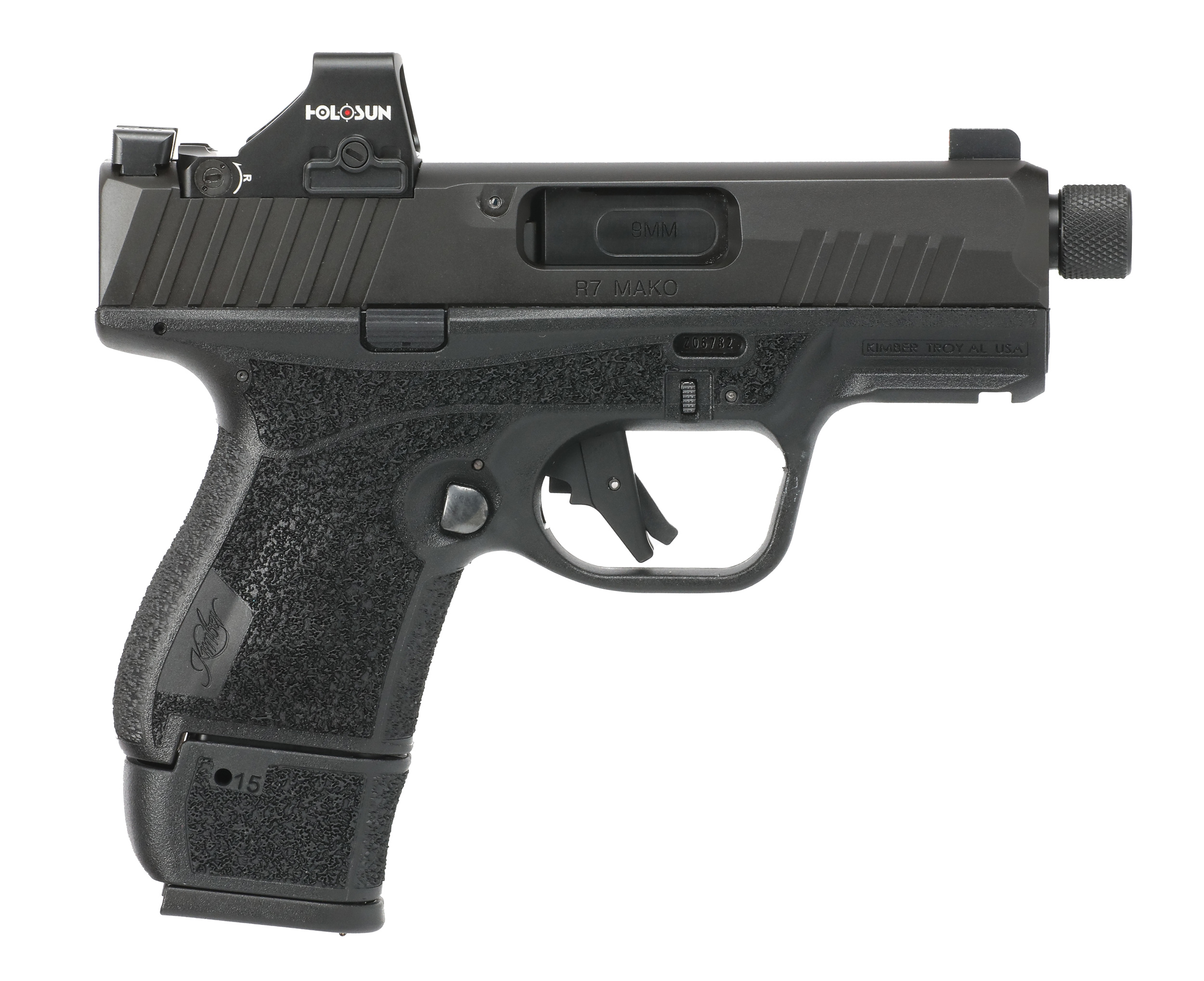 Kimber R7 Mako Tactical OI Pistol 9mm 3.3 in. Black with Holosun Red Dot... - View 2