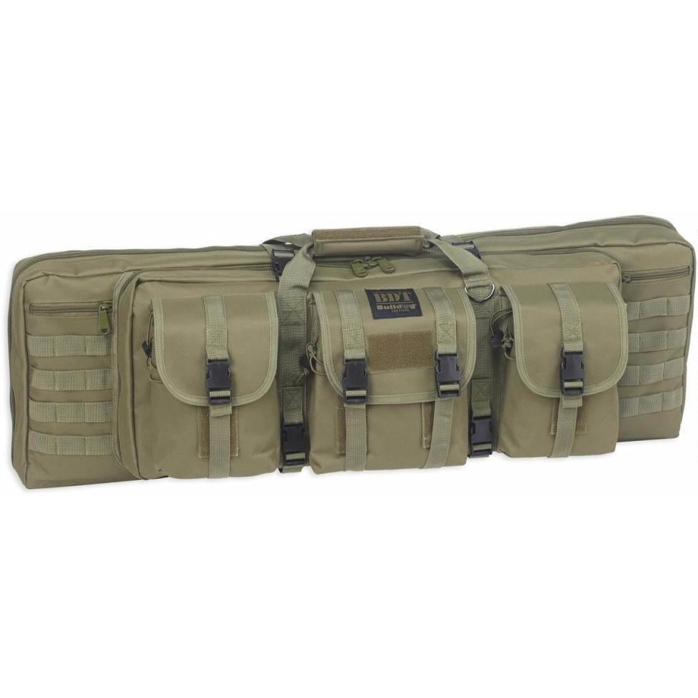 Bulldog BDT6043G Tactical Double Rifle Case 43" Green Nylon, Padded Straps - View 2