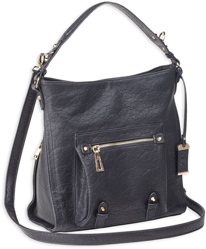 Bulldog BDP053 Concealed Carry Hobo Anna Purse with Holster Black Leather - View 2