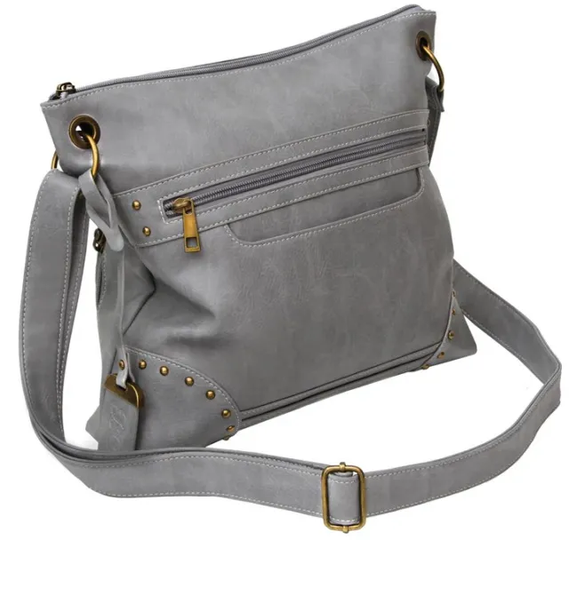 Bulldog BDP-082 Concealed Carry Crossbody Purse with Holster Grey - View 2