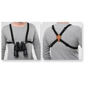 Bulldog Black Adjustable/Stretching Binocular Harness w/ Leather Back - View 2