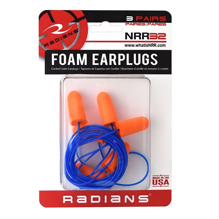 Radians Resistor 32 Foam Ear Plugs Corded 3 pk. - View 2