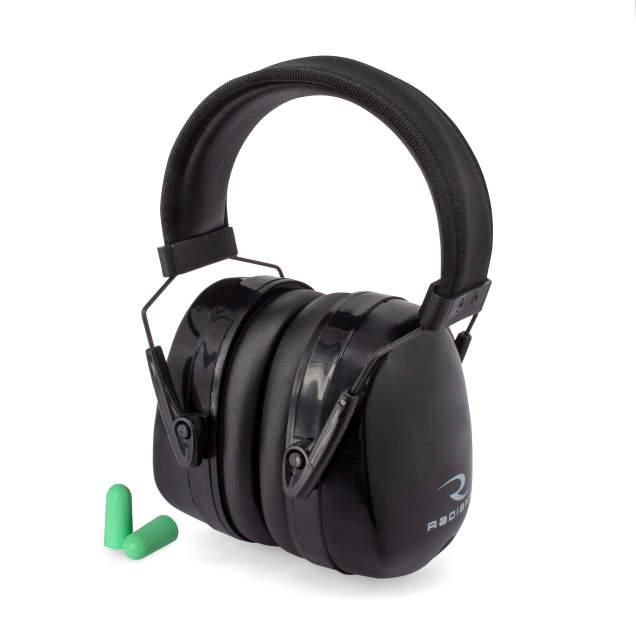 Radians Maximus MX0100CS Black Earmuff with Earplug Combo, NRR 38 dB Noise Reduction, Premium Padded Headband - View 2
