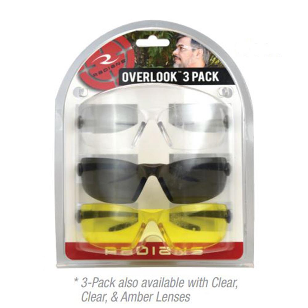 Radians Overlook OV3124CS Shooting Glasses Pack - Lightweight, Clear Amber Lens, UV Protection, ANSI Z87.1 Compliant, 3 Count - View 2