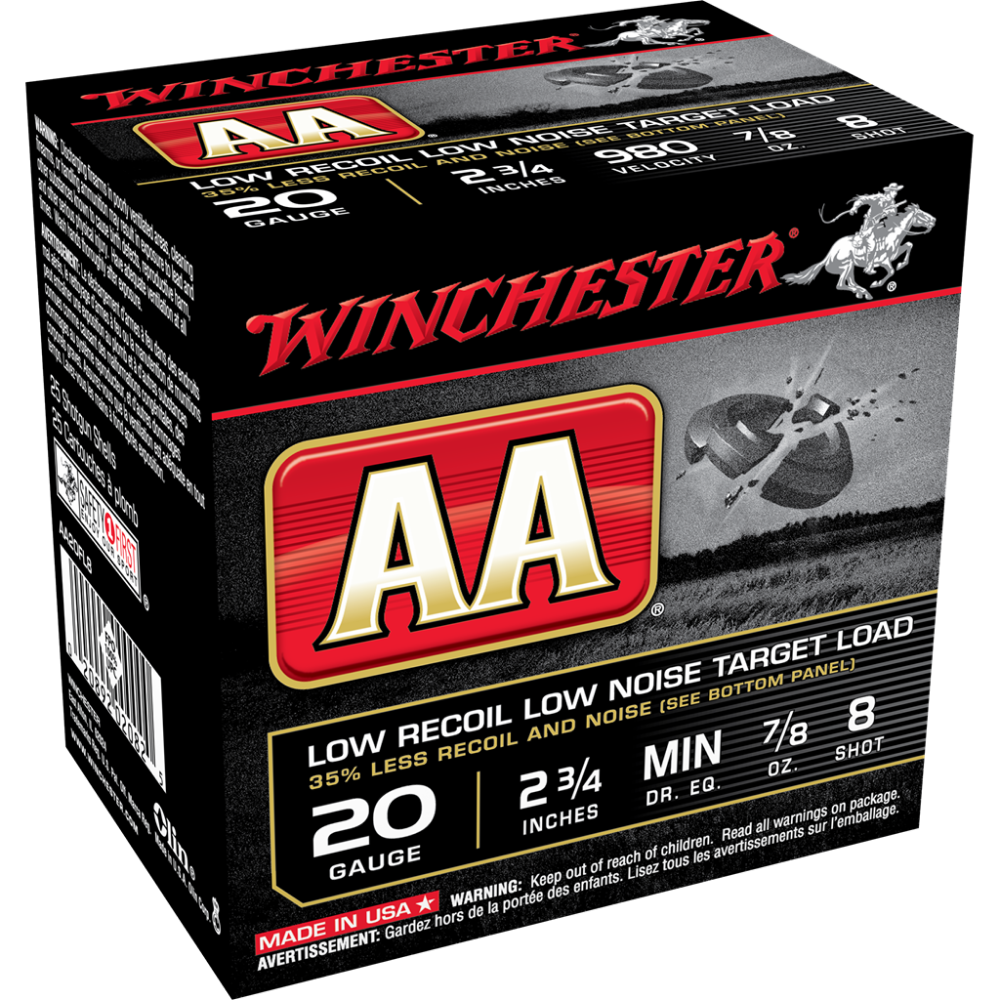 Winchester Ammo AA20FL8 Low Recoil 20 Gauge 2.75" 7/8 oz 890 fps 8 Shot 25 Bx/10 Cs - View 2