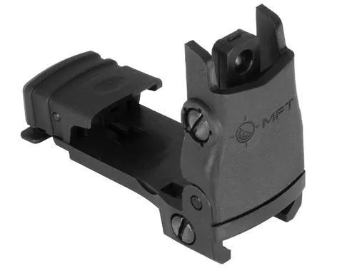 Mission First Tactical BUPSWR Flip Up Rear Sight Black Polymer Dual Aperture - View 2