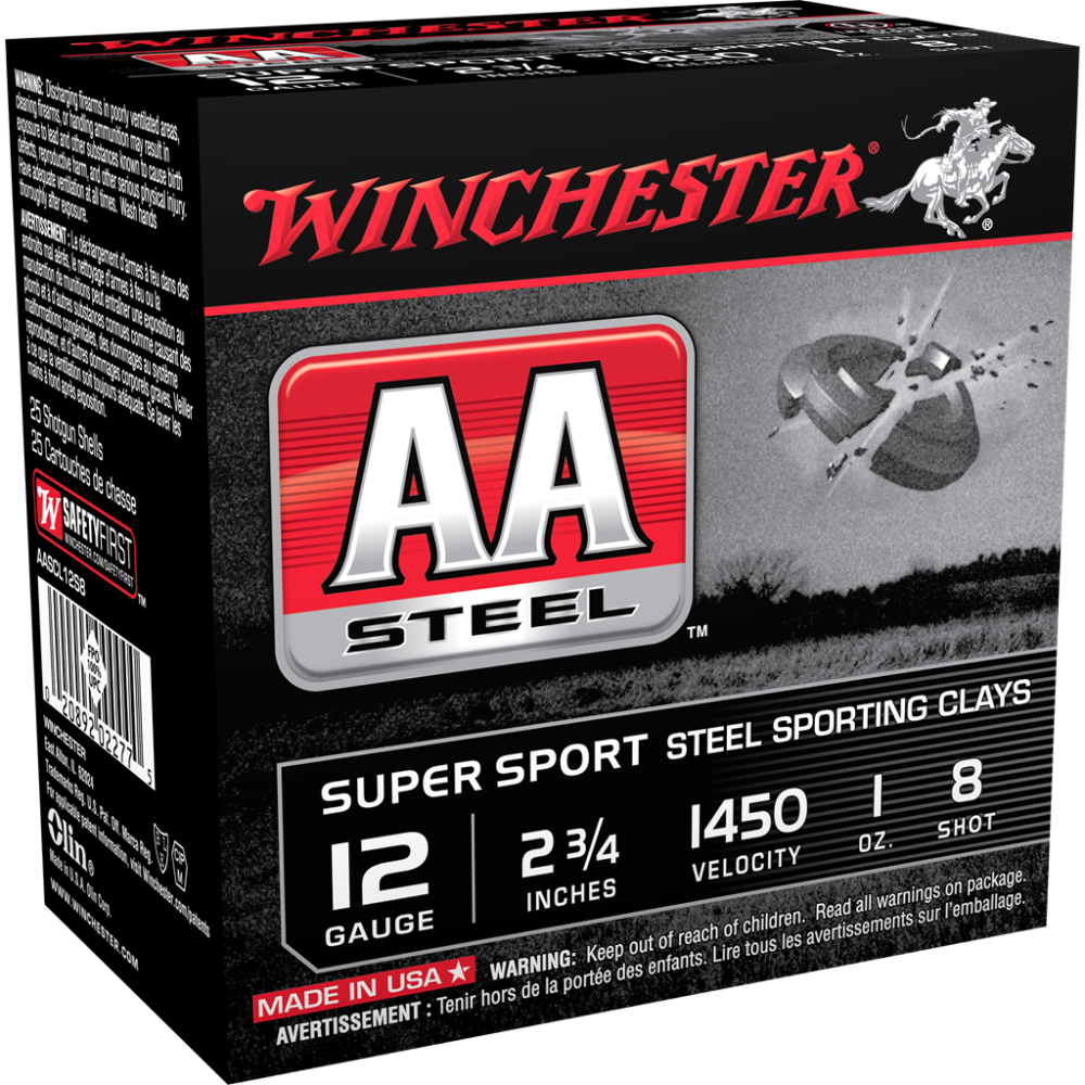 Winchester Ammo AASCL12S8 AA Super Sport Sporting Clay 12 Gauge 2.75" 1 oz 1450 fps 8 Shot 25 Bx/10 Cs - View 2
