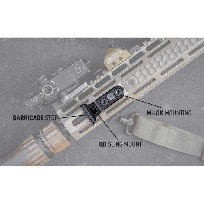 Sons Of Liberty SOLGWBARRICADEBLK Barricade Stop QD M-Lok Black Steel - View 3