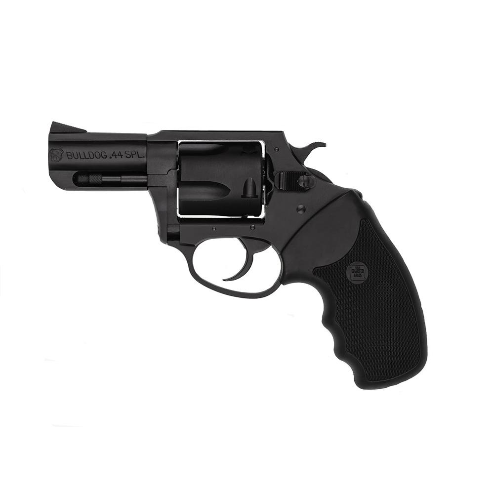 Charter Arms 14420 Bulldog Revolver, .44 Special Caliber, 2.5" Barrel, 5-Round Capacity, Steel Material, Blued Finish, Full Black Rubber Grip - View 2