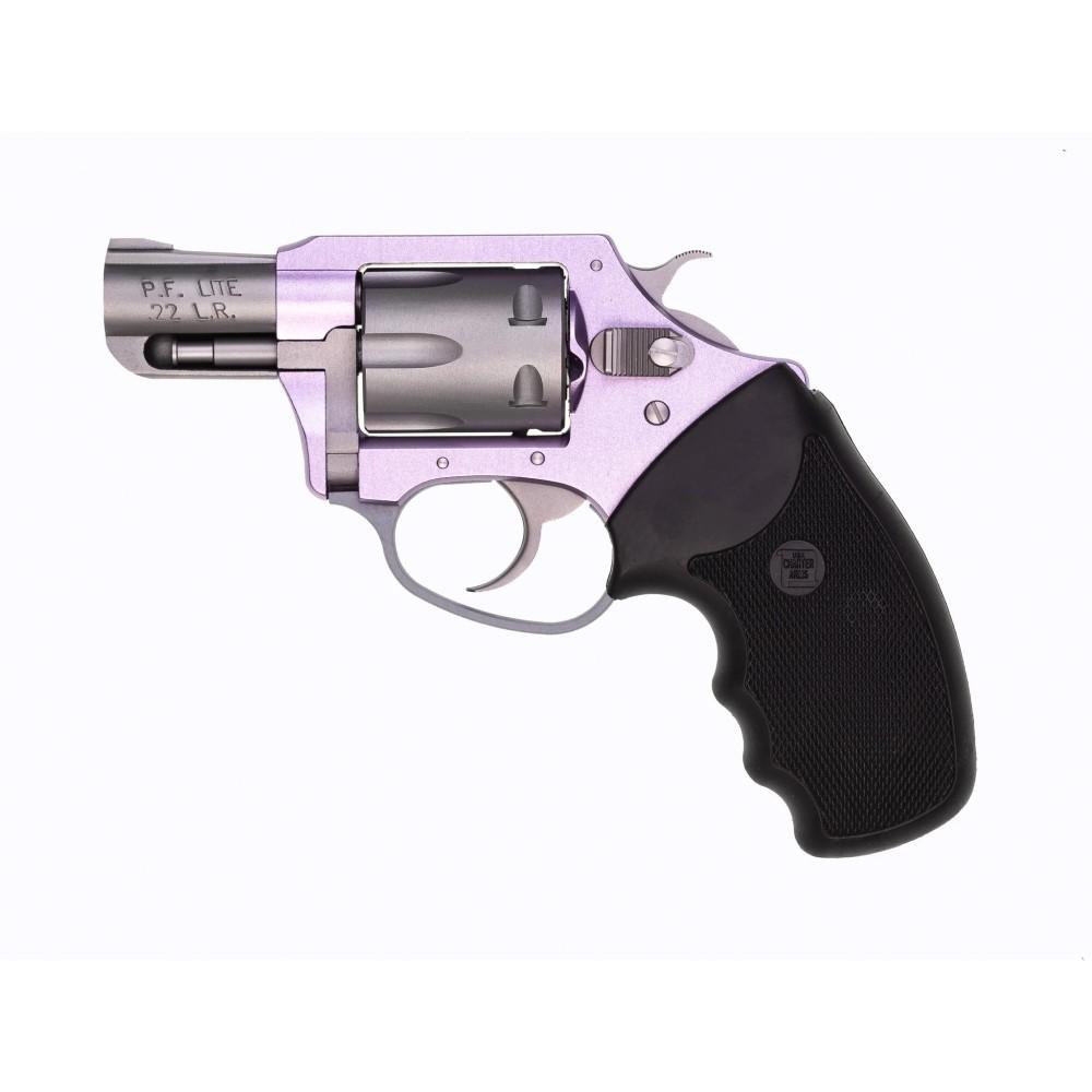 Charter Arms 52240 Pathfinder Lite Lavender Lady Revolver, .22 LR, 8-Round, 2-Inch Barrel, Carbon Steel, Matte Finish, Rubber Grip - View 2