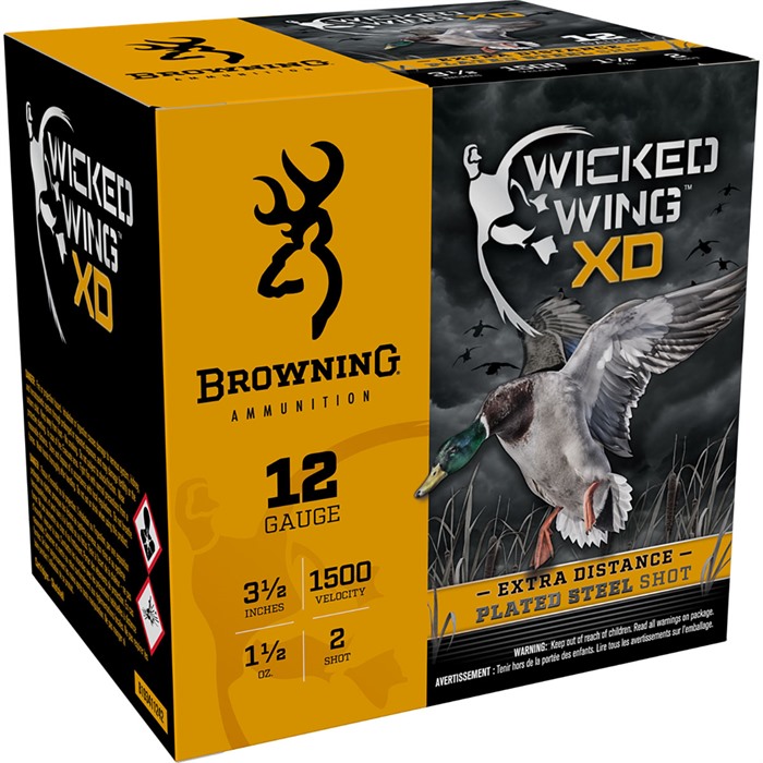 Browning Wicked Wing XD Extra Distance 12 Gauge 3.5" 1 1/2 oz 2 Shot - View 2