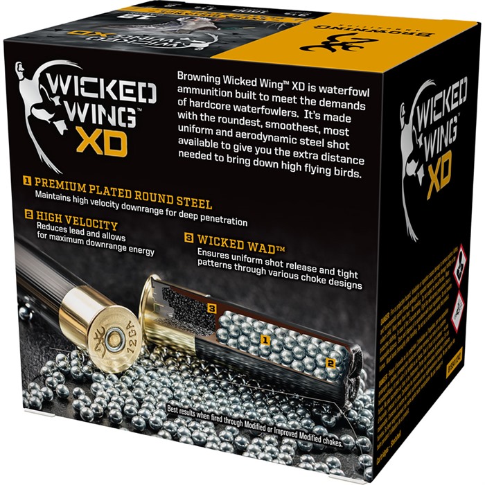 Browning Wicked Wing XD Extra Distance 12 Gauge 3.5" 1 1/2 oz 2 Shot - View 3