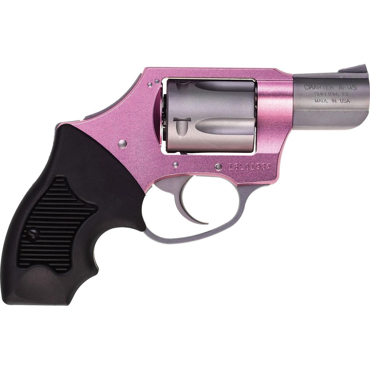 Charter Arms Pink Lady .38 Special DAO Revolver - 2" Stainless Barrel, Pink Aluminum Frame, 5-Round Capacity, 12oz Weight - View 2