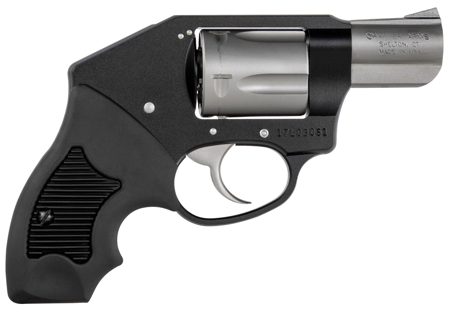 Charter Arms Off Duty .38 Spl Revolver: Lightweight, 5-Shot, 2-Inch Barrel, Enclosed Hammer, Black & Stainless Finish, Compact Grip - View 2