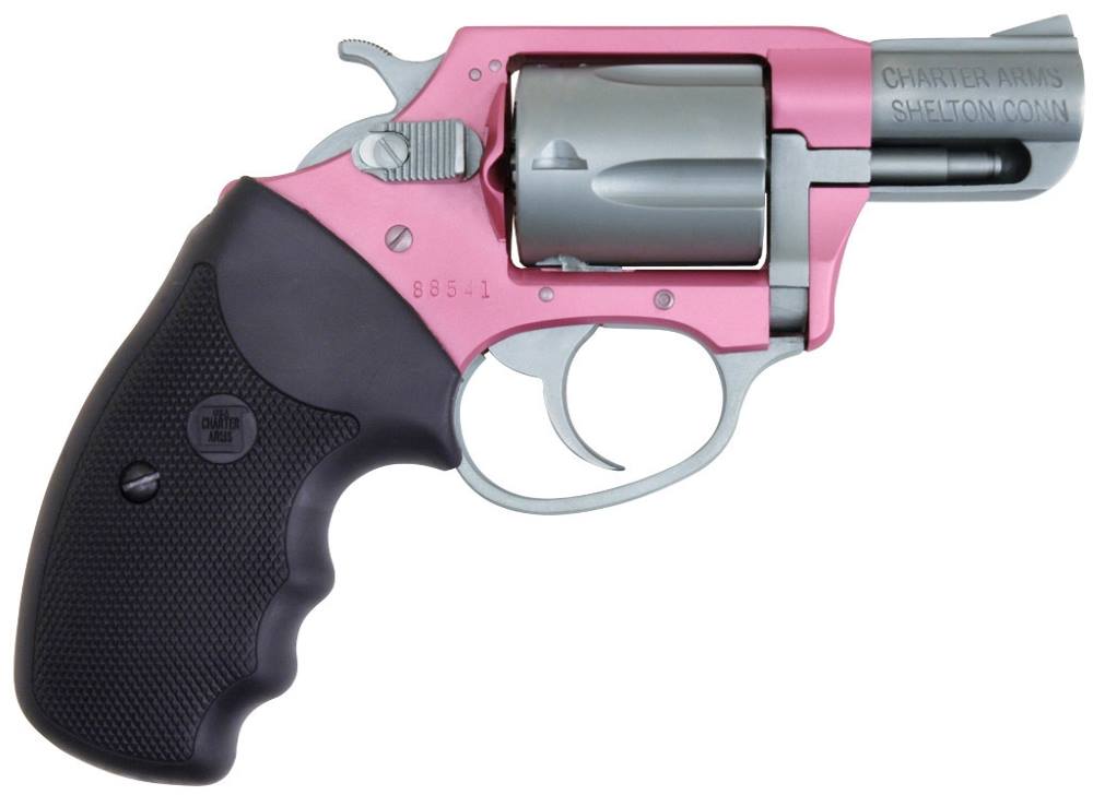 Charter Arms Pink Lady Southpaw .38 Spl +P Revolver: Lightweight, Left-Handed, 2-Inch Barrel, 5-Round Capacity, Aluminum Frame, Two-Tone Pink/Matte Finish - View 2