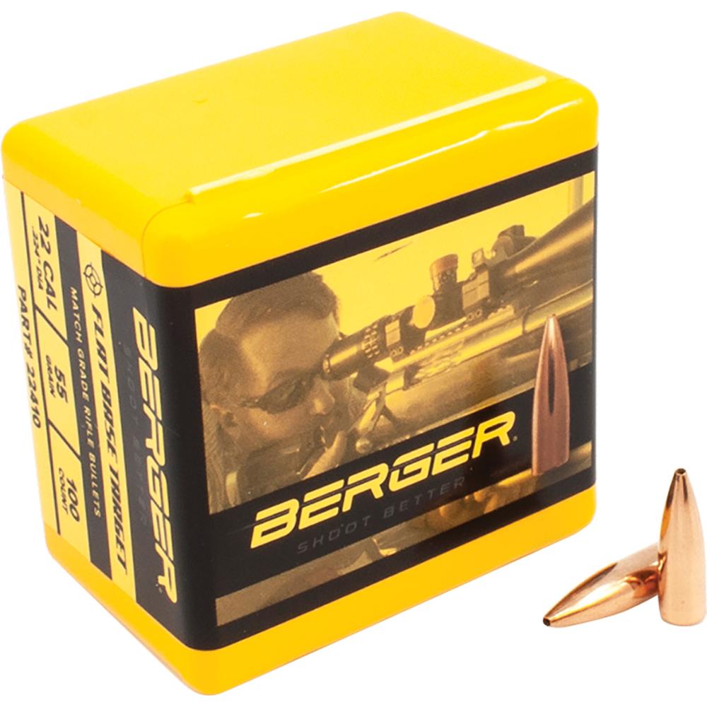 Berger Bullets FB Target 22 Cal 55 Gr Flat Base Hollow Point 100 Ct 22410 - View 2