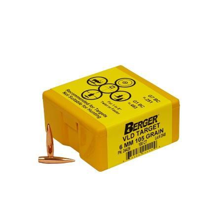 Berger 24429 VLD Target 6mm 105gr HPBT Bullets 100/Box - View 2