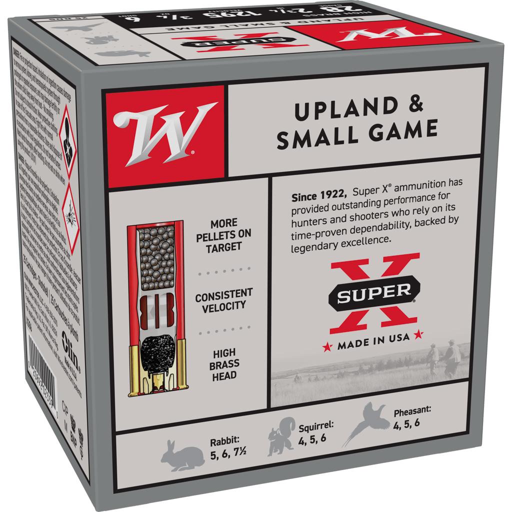 Winchester Super-X High Brass 28 Gauge Ammo 2-3/4" #6 Lead 3/4 oz 1295 fps - View 2