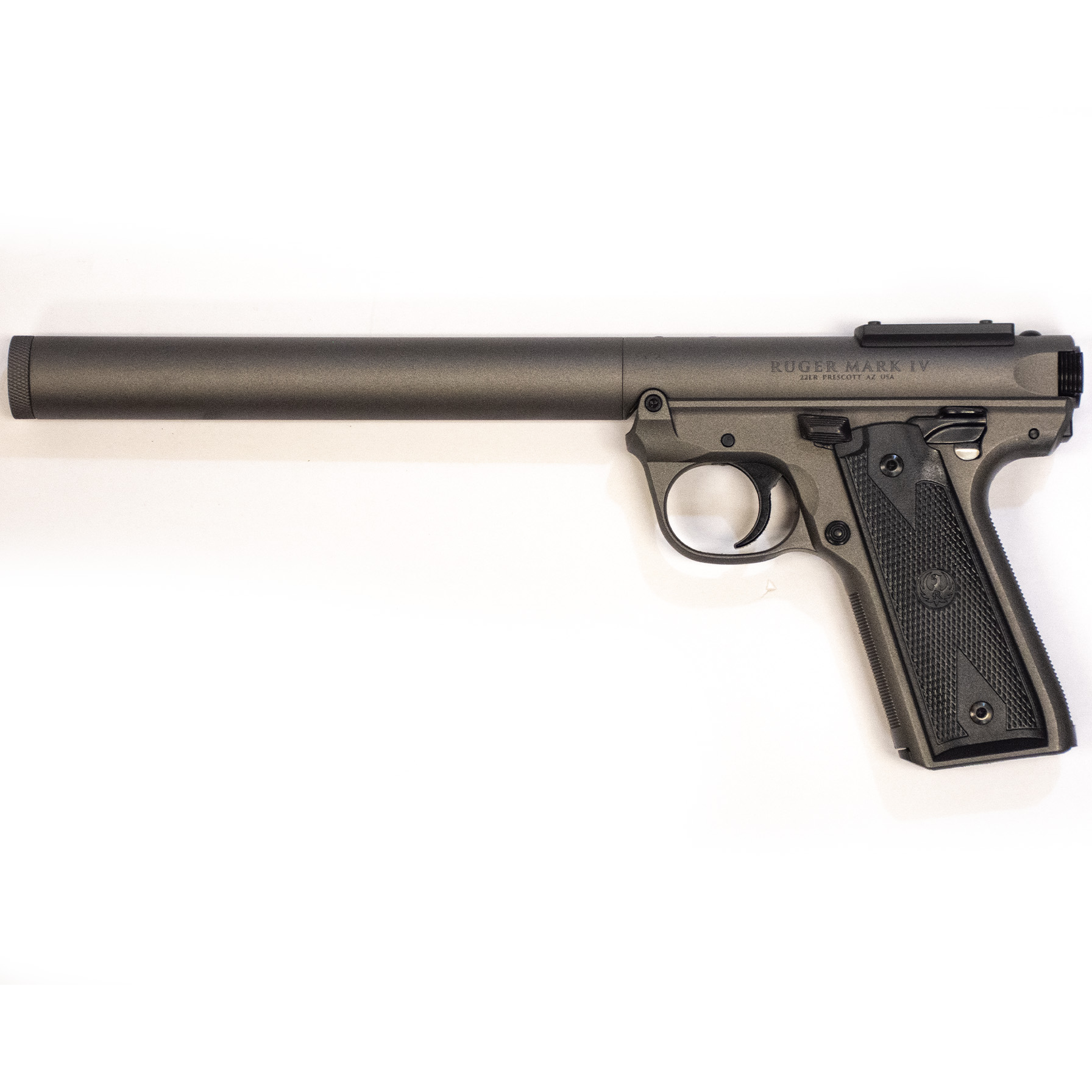 Maxim RUGER MARK IV SUPPRESSOR GRAY SOLD W/Ruger MKIV-SD Integrally Suppressed, 5.9", 22LR, 1-10Rd Mag Urban Gray MGE Exclusive - View 3