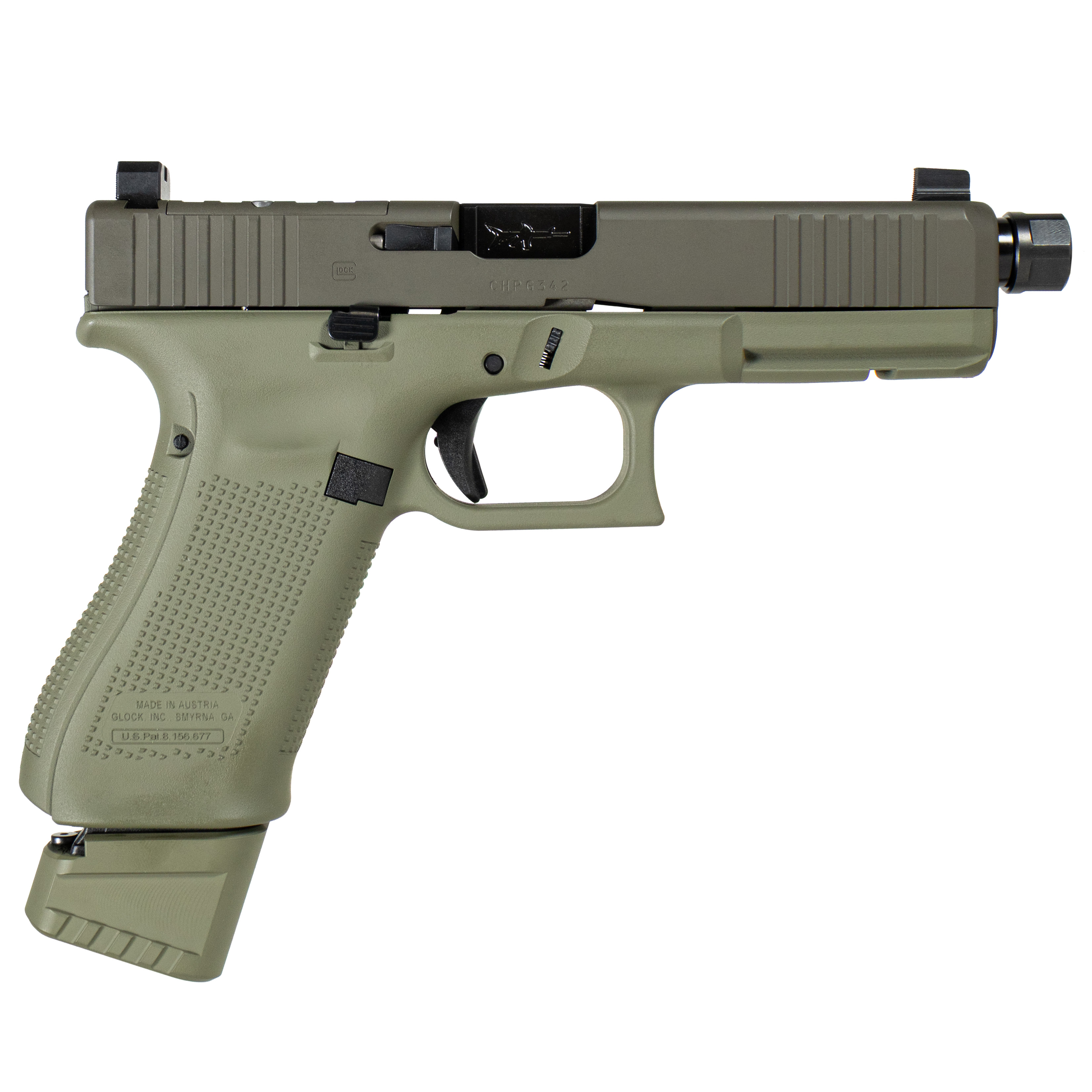 Buy Shark Coast Glock 17V C4 9mm 17-Rd OD Green Optics Cut Sup-Height Sights online